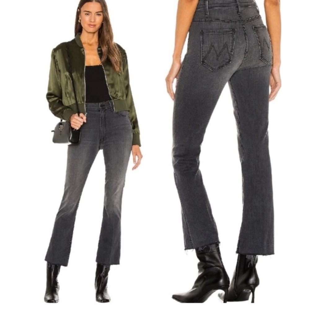 Mother The Hustler Ankle Fray High Rise Flare Jeans Lighting Up Lanterns 26